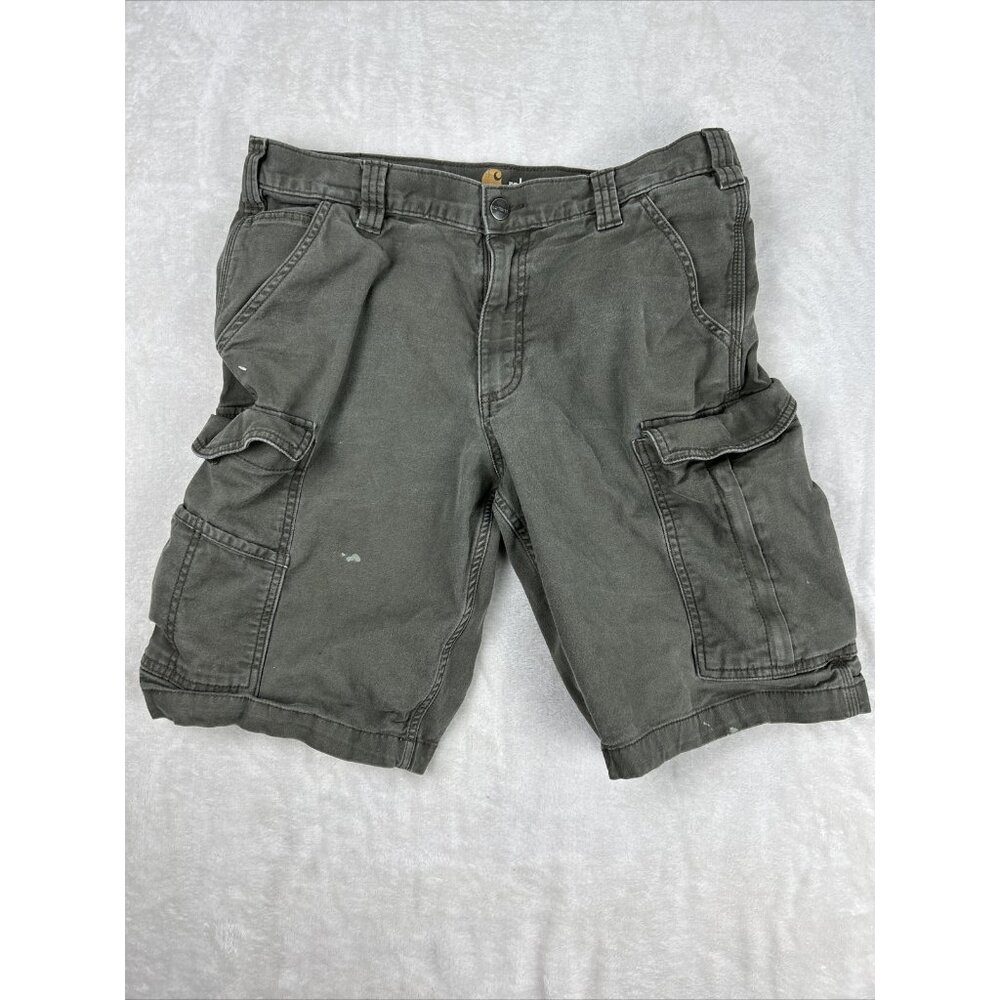 Carhartt Men’s Shorts Size 32* Gray/green Cargo Utility Workwear Relaxed Fit